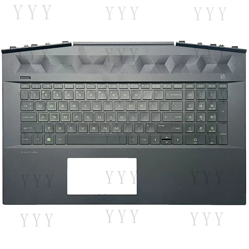 Y+    Palmrest w/Keyboard Backlit L586455-001 for HP 5 Plus 17-CD TPN-C142