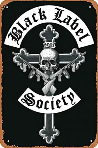 Black Label Society Poster Vintage Metall-Blechschild Heimdekoration Garage Männerhöhle Wandkunst.