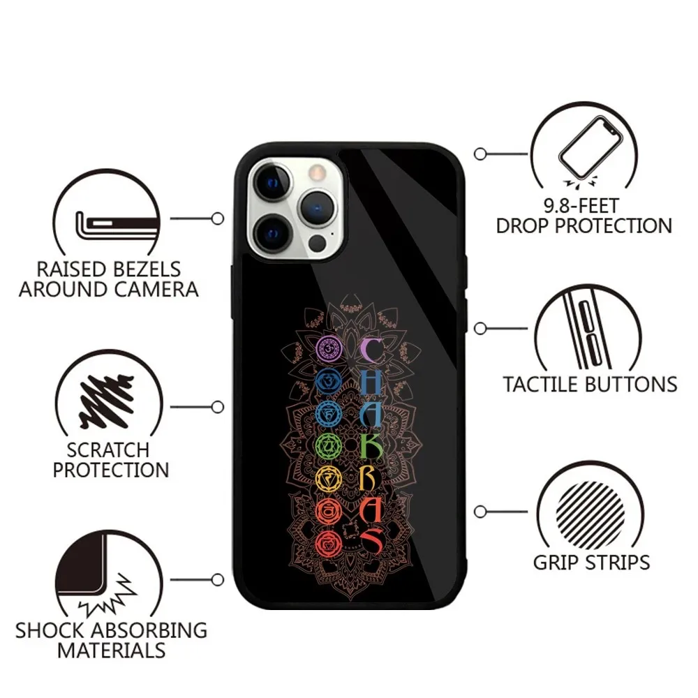 The Mandala Chakra Insist Yoga Phone Case For iPhone 15,14,13,12,11,Plus,Pro,Max Mini Magsafe Magnetic Wireless Charging - Image 4