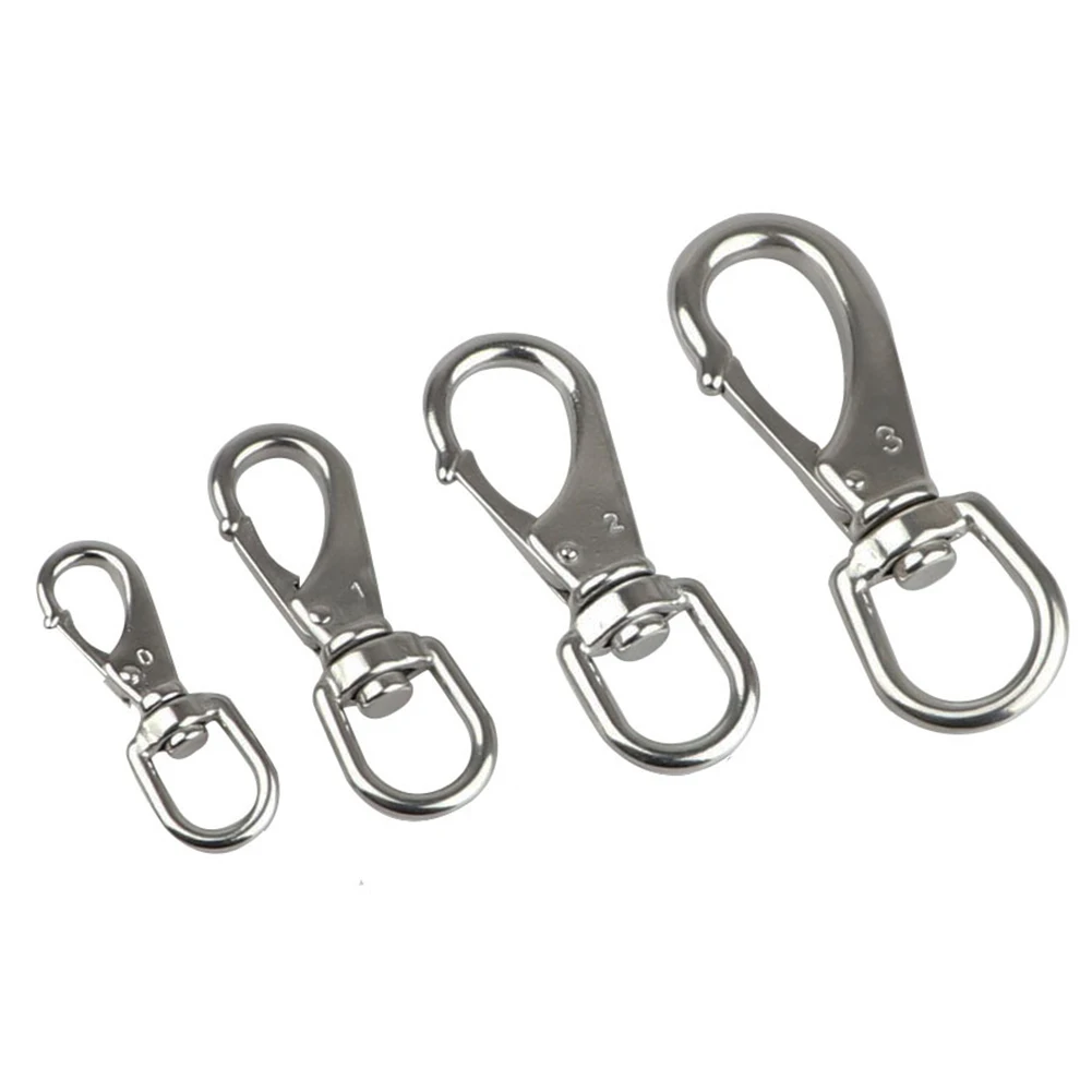 Brand New 316 Stainless Steel Swivel Snap Hook For Flagpole Rope Flag Pole Clips Diving Clips Spring Hooks Keychains Boat Ropes