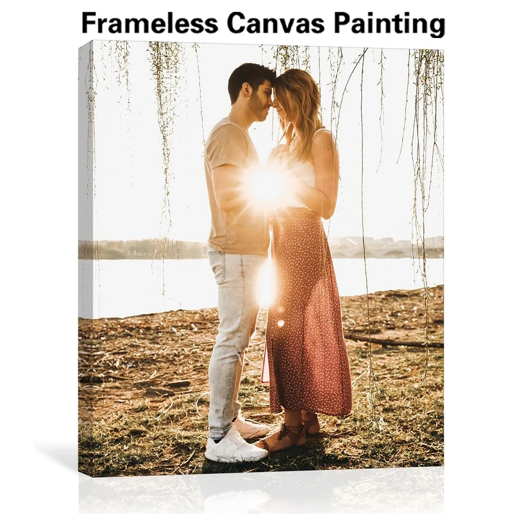 1pc Frameless Personalize Custom Photo portrait Home Decor Wall Art Print Wall Pictures For Bathroom Laminas Decorativas Pared