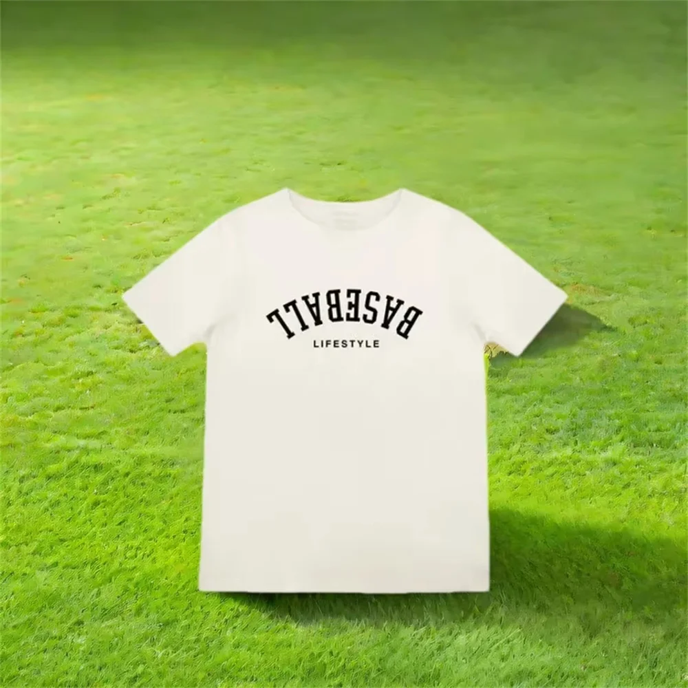 

2025 Summer Trendy Brand Short-sleeved T Shirts for Men New Casual Fashionable Loose Tops Men and Women Sports Cotton T-shirt