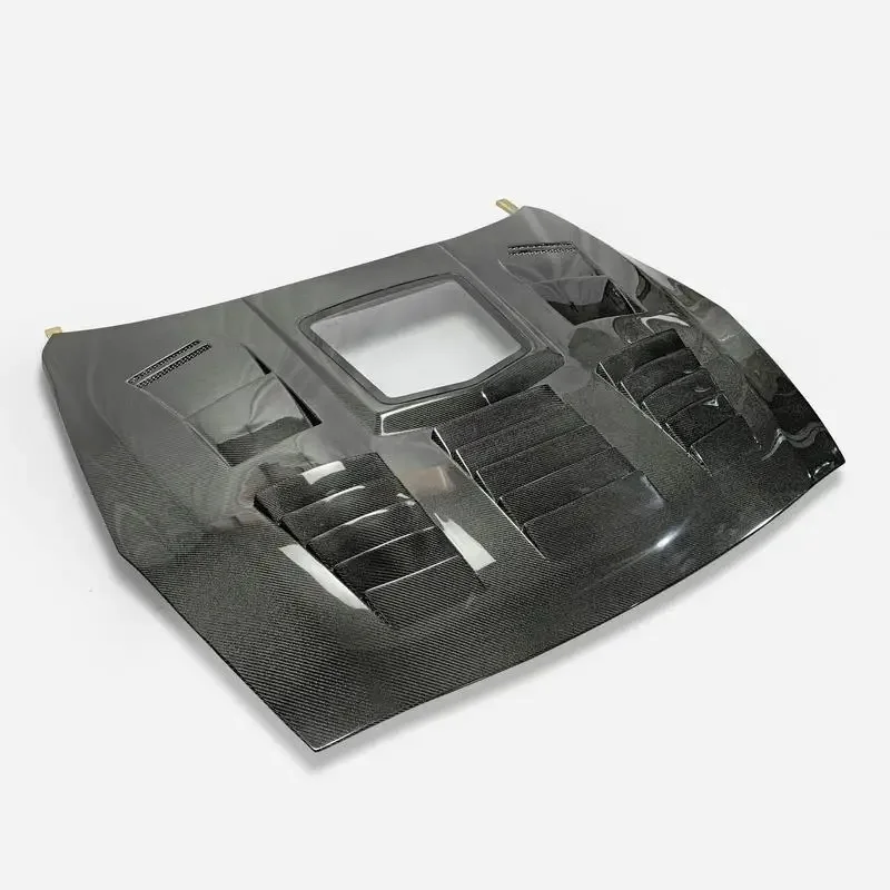 Transparent Glass Carbon Fiber Front Bonnet for GTR R35
