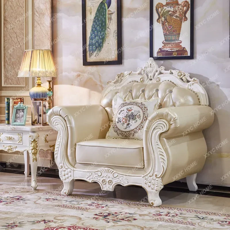 Luxury Europe Sofas Recliner Leather Girls Designer  Sofa Gaming Relaxing Sedie Da Soggiorno Furniture Decoration