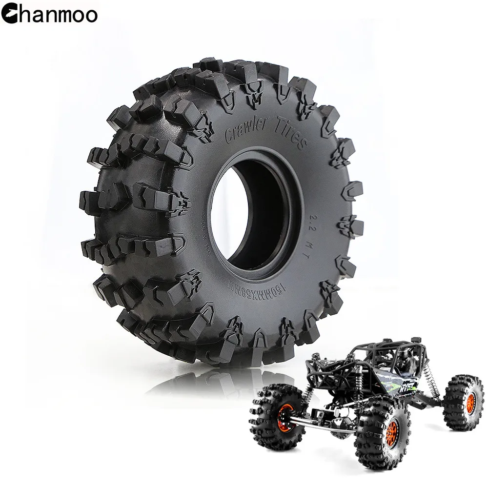 4Pcs 2.2in Crawler Tires Oversized 150mm Rubber Tyre for 1/10 RC Car Axial SCX10 90046 AXI03007 D90 Traxxas TRX4 Upgrade Parts