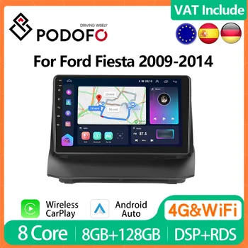 4G CarPlay Android Radio For Ford Fiesta 2009-2014 Car Multimedia Player 2din GPS Stereo Head Unit Ai Audio Aotoradio DSP