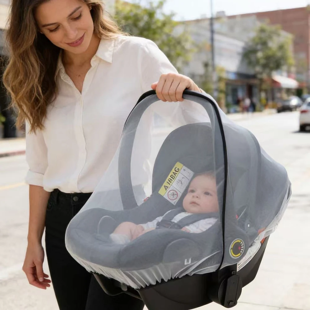 Baby Stroller Mosquito Net Mesh Insect Nets Breathable Infant Car Seat Cover Newborn Carriage Cradles Mosquito Net Universal