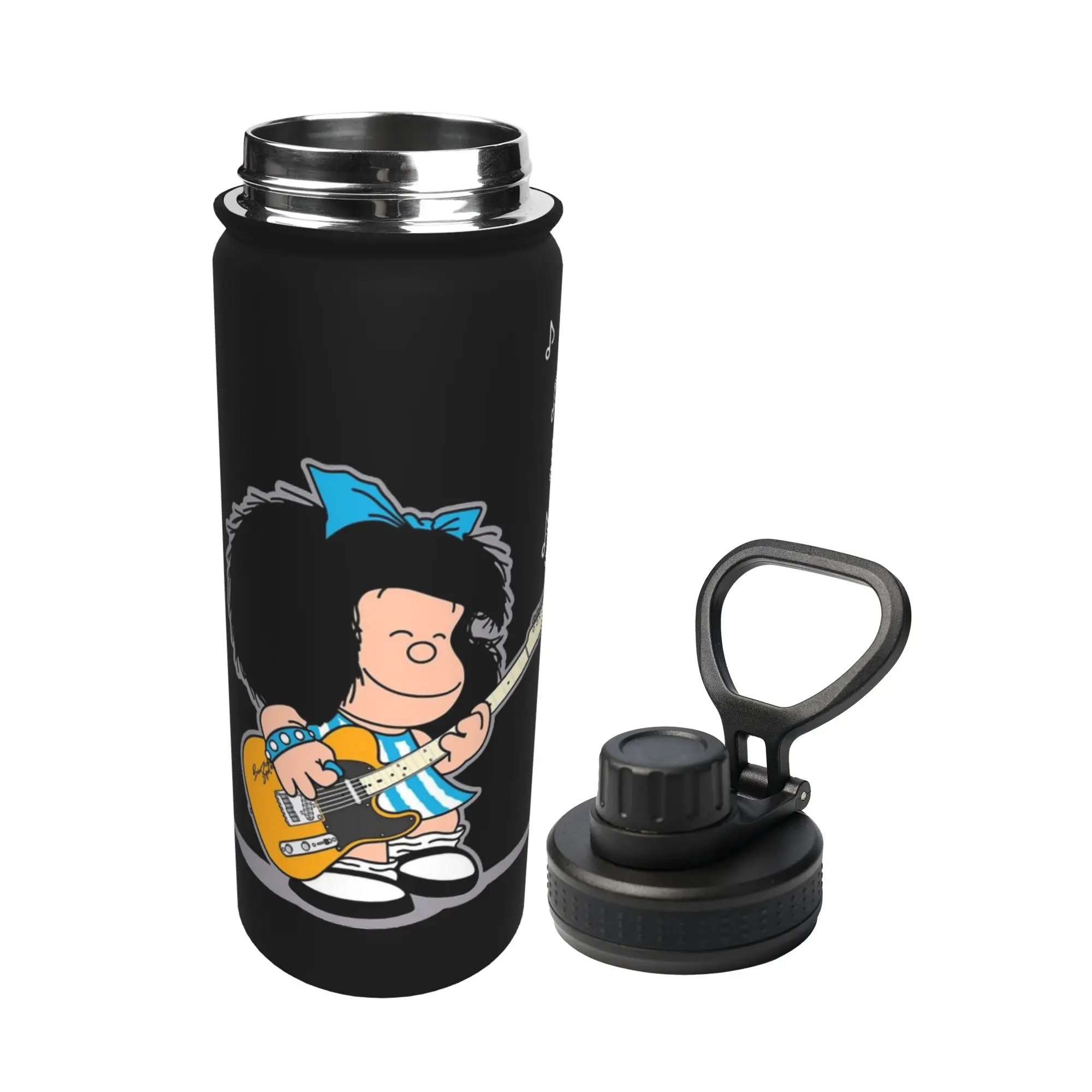 Cartoon M-Mafaldas 18OZ Sports Insulated Kettle Comics Coffee Cups Stainless Steel Car Mugs Spill Proof