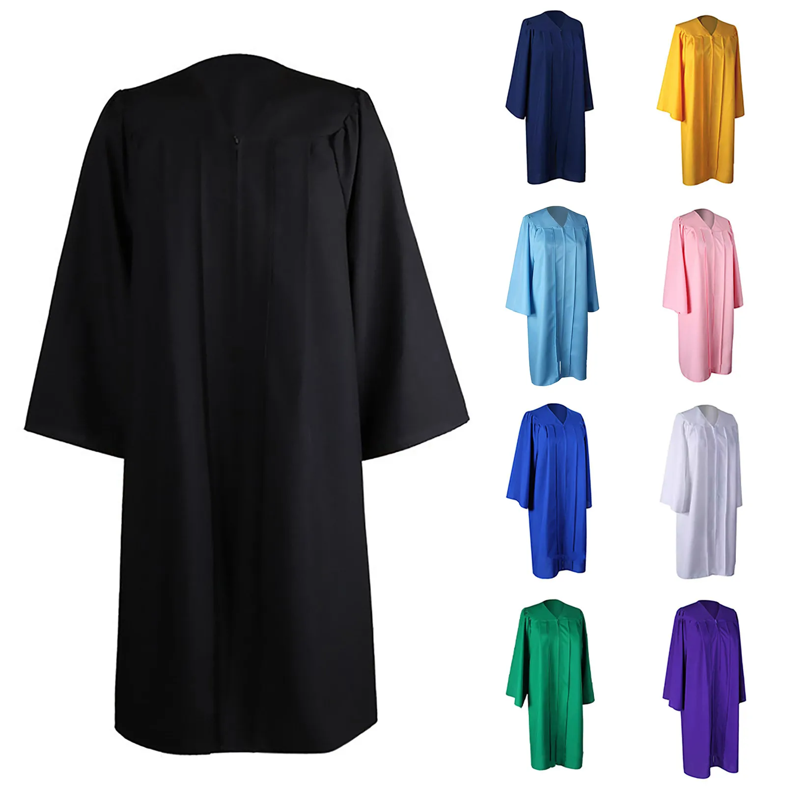 

Adult Graduation Gown Zip Closure University Academic Graduation Gown Robe Graduation Gown Robe