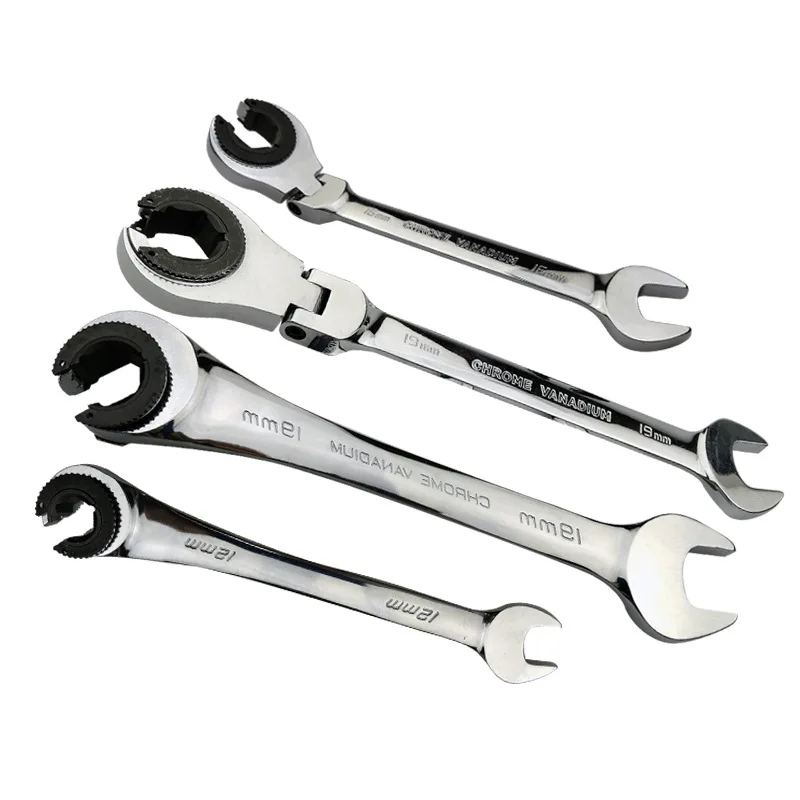 Tubing Ratchet Wrench Ratchet Quick Wrench High-grade Automatic Industrial-grade Opening Plum 72 Gear Fast Multi-size Household