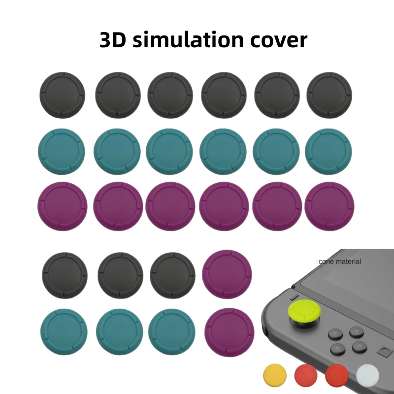 Tapa analógica 3D para Nintendo Switch y Switch Lite, piezas de reparación, cubiertas de Joystick de repuesto de varios colores, 1 ud.
