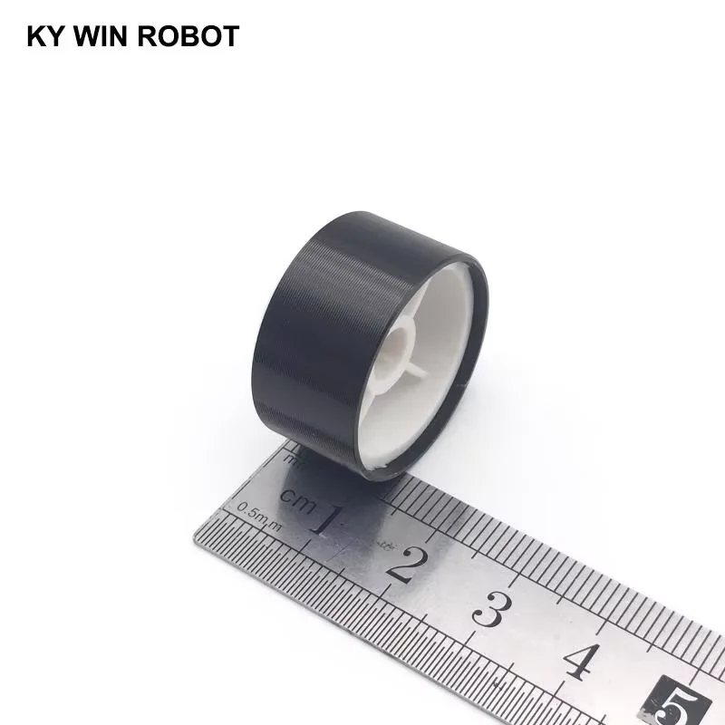 1 Uds 25x13mm 6mm agujero del eje perilla de potenciómetro de aleación de aluminio negro