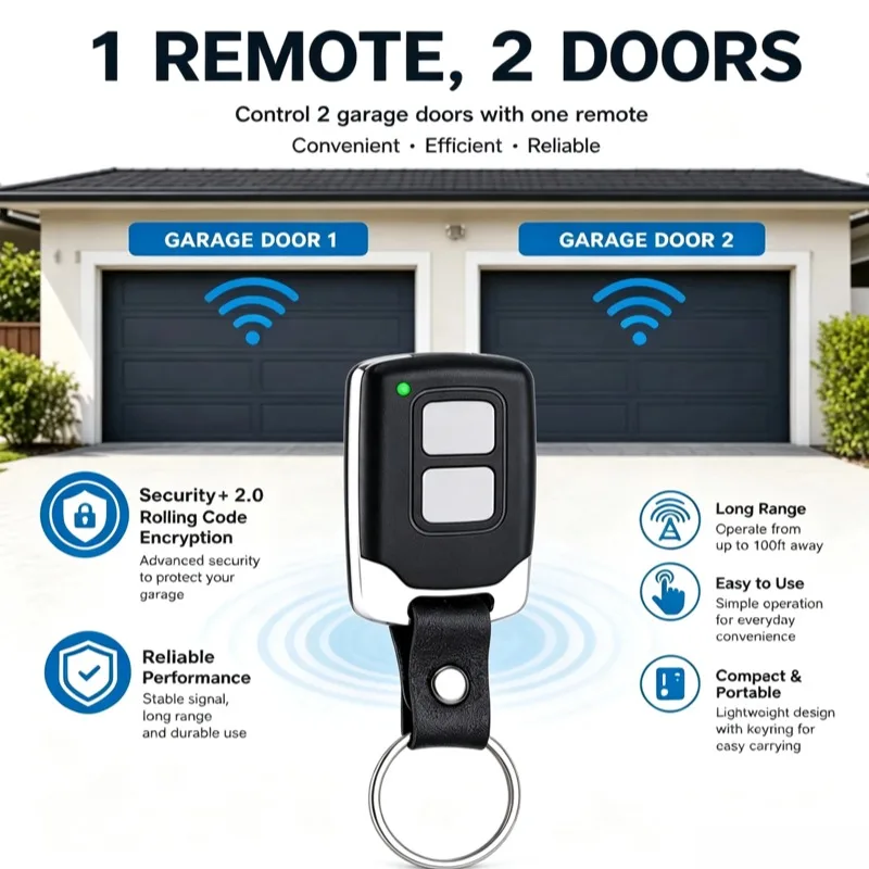 For LiftMaster 893MAX 891LM Craftsman Garage Door Opener Remote Keychain 371LM 893LM 971LM Yellow learn button 315MHz Universal