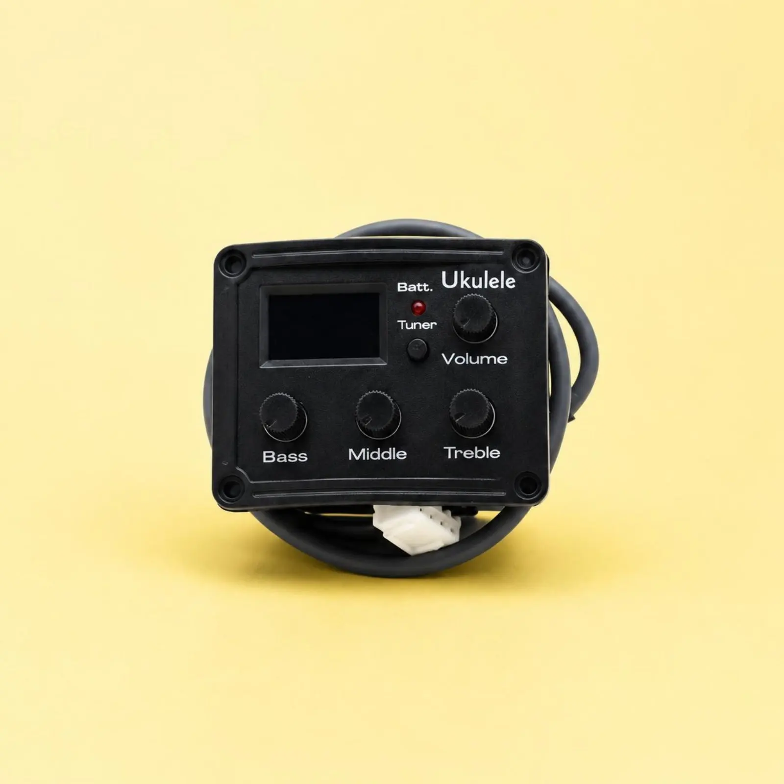 Ukulele Pickup LCD Display Ukulele Preamp Tuner 4-String Guitar Pickup System Low Battery Indicator Music Accessory Portable