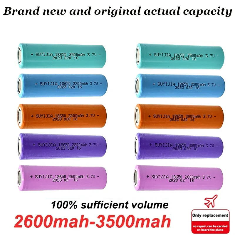 

NEW Original Battery 18650 Rechargable 3500mAh 3.7V Lithium Li-ion Batteries 20A Discharge for Counter Strong Light Flashlight