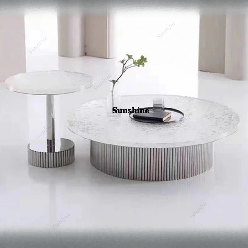 

Регулируемый прозрачный журнальный столик в минималистичном итальянском стиле, уникальный письменный столик, уличный компьютерный стол, стеклянный журнальный столик, мебель