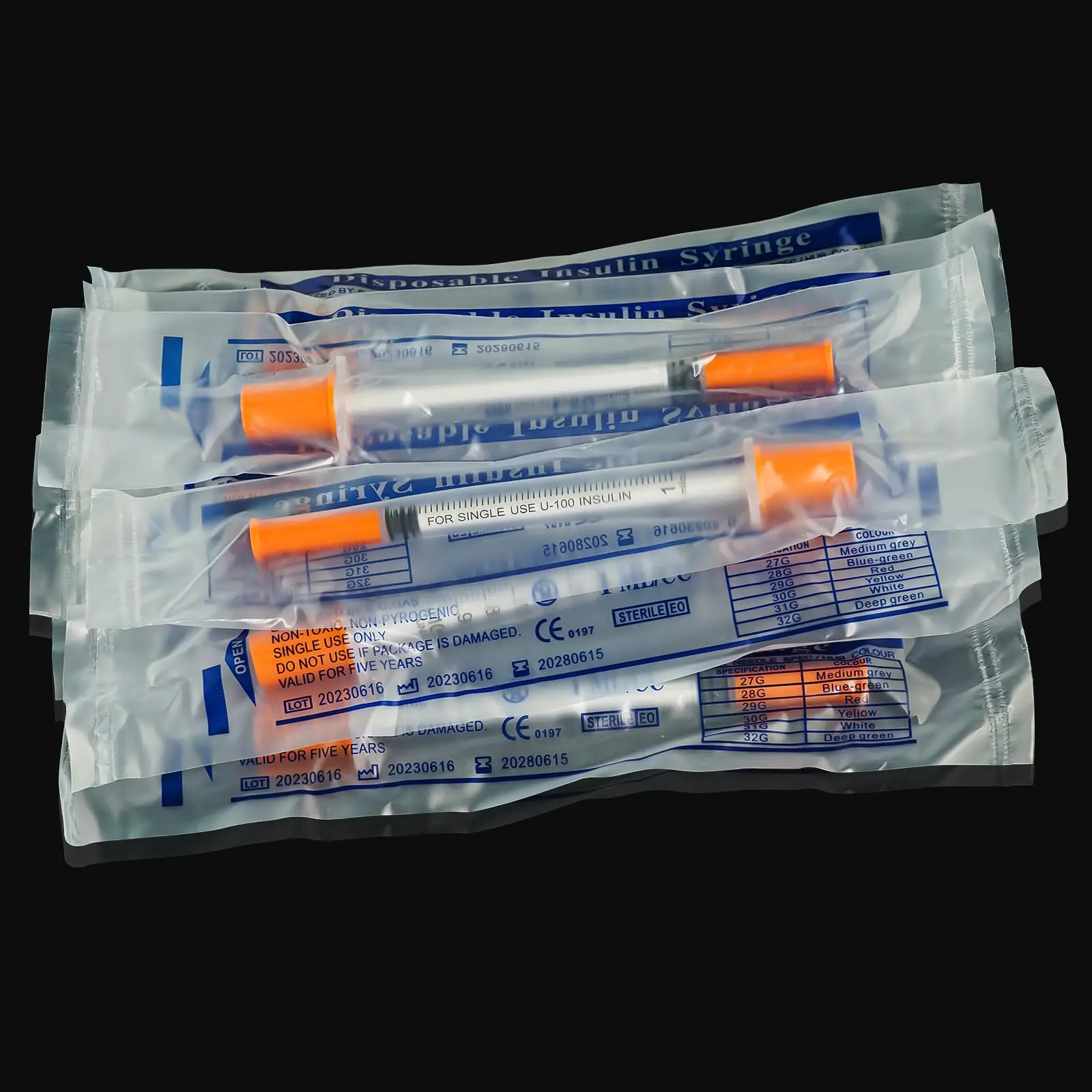 0,3/0,5/1ML Einweg-Sterile Insulinspritzen mit Nadeln für Hypodermische Injektion Veterinärgebrauch – Detail 3