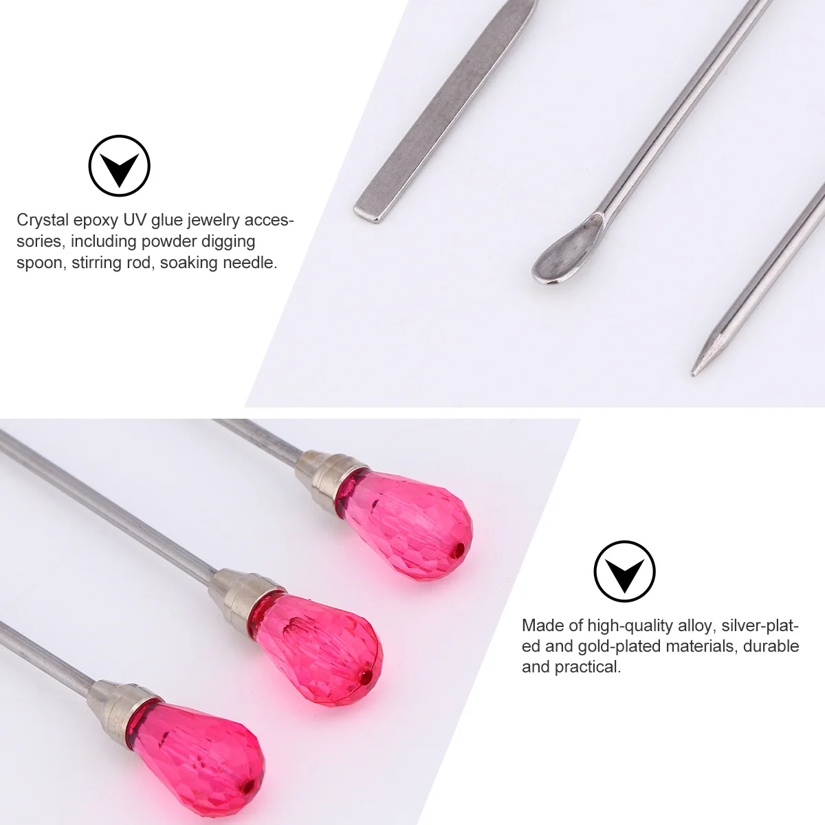 3pcs Diy Resin Jewelry Tools Set Crystal Epoxy Uv Glue Accessories For Stirring Mixing Bubbles Removal Craft Making Jewelry