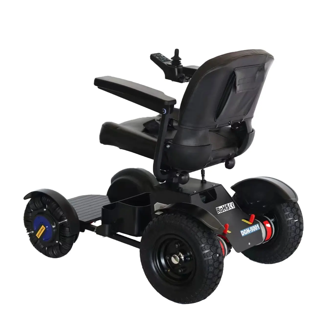 Remote-Wheelchair Luxury Premium Automatic Electric Power Wheelchair Motor Driven With Leather Seat