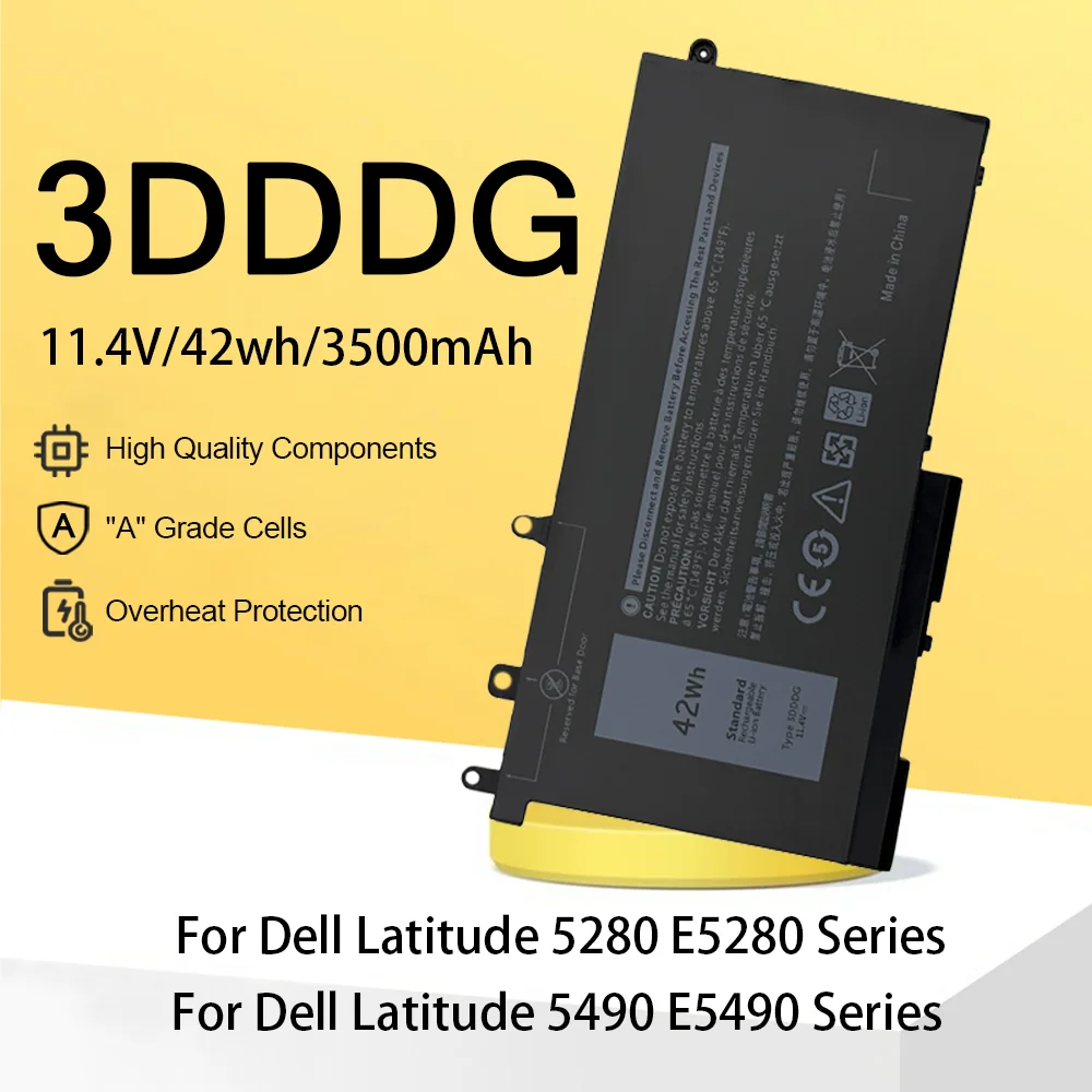 

3DDDG 42whBattery for Dell Latitude E5280 E5480 E5580 5280 5288 5290 5480 5488 5490 5491 5495 5580 5590 Precision 3520 3530 45N3