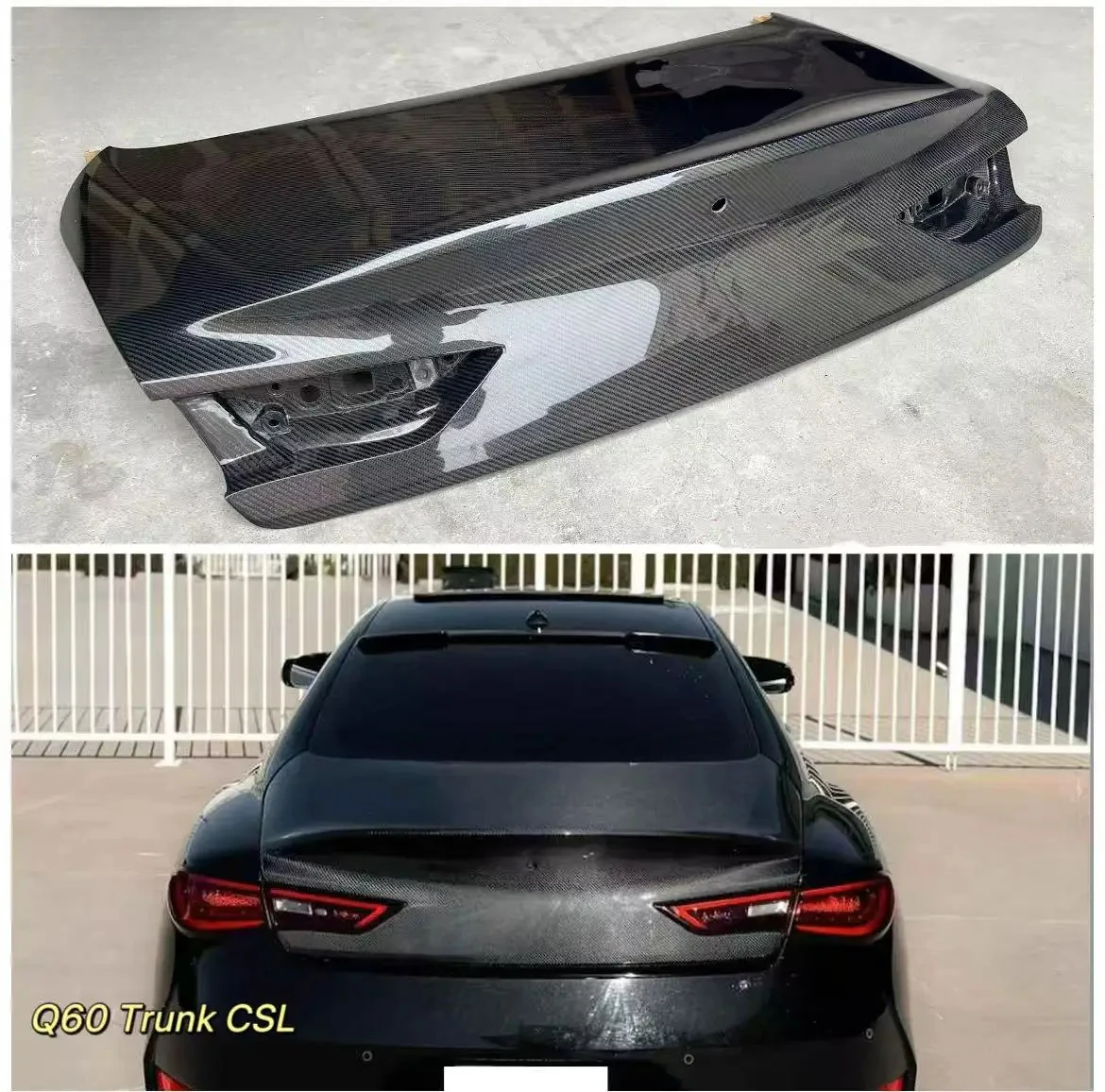 Bagagli stile FORInfiniti Q60 2017 MRD CSL ad alta resistenza in fibra di carbonio