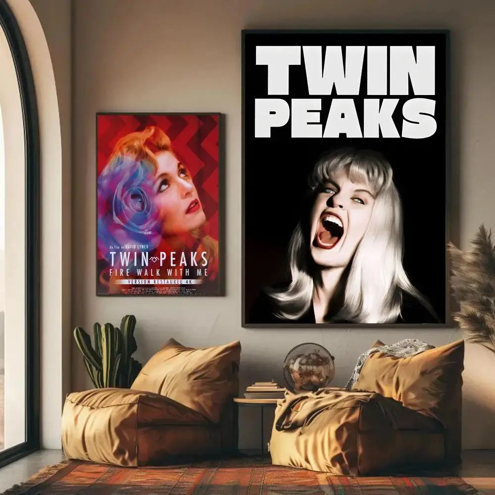 Twin Peaks Poster Stickers Mural Painting Self-Adhesive Decor For Bedroom Living Room Home HD Wall Decals Gift