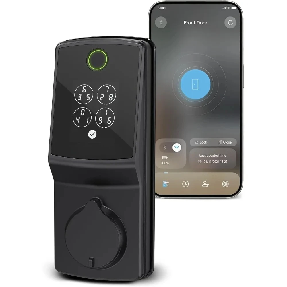 

Secure Pro (2025 Latest Version), Smart Lock with Built-in Wi-fi, New-gen Fingerprint Door Lock, Keyless Entry Deadbolt