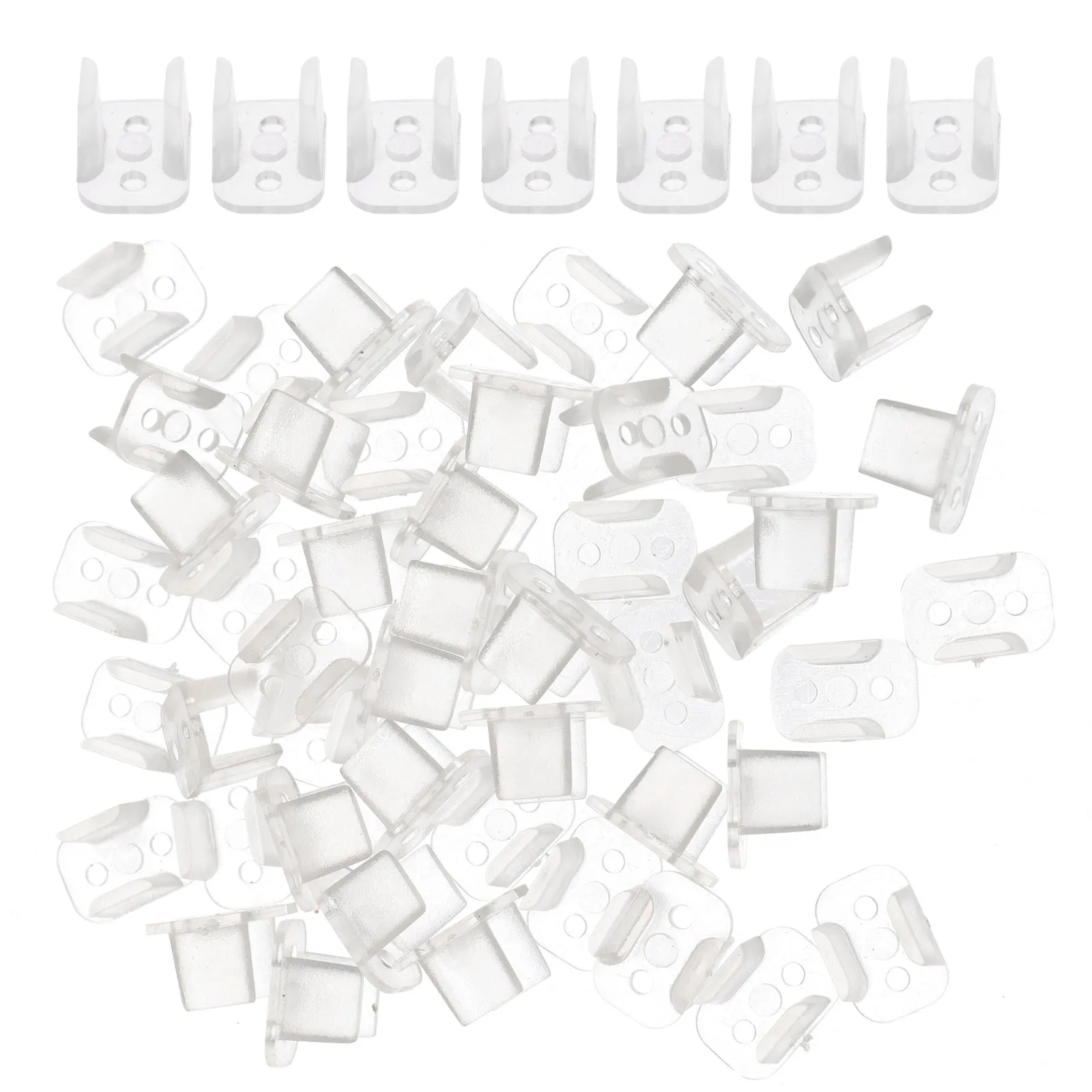 100Pcs LED Strip Light Clips Ultra-Thin Design Single Screw Fixing Clips for 6-7Mm Light Strip Home Shop Ktv Bar Lighting