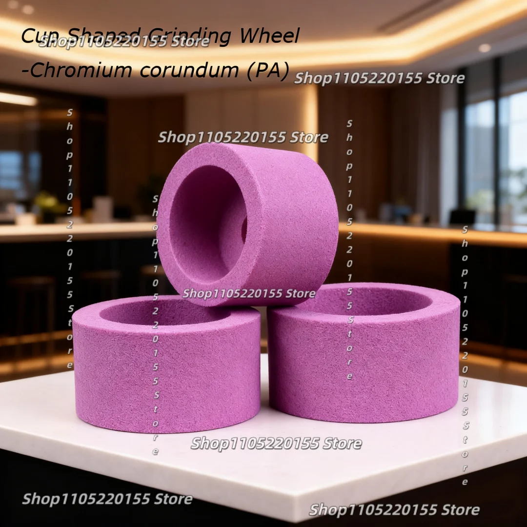 1pcs Cup Shaped Chromium corundum (PA) Grinding Wheel for Grinding Machine Dia 50 75 100 125 150 200mm Cup-shaped