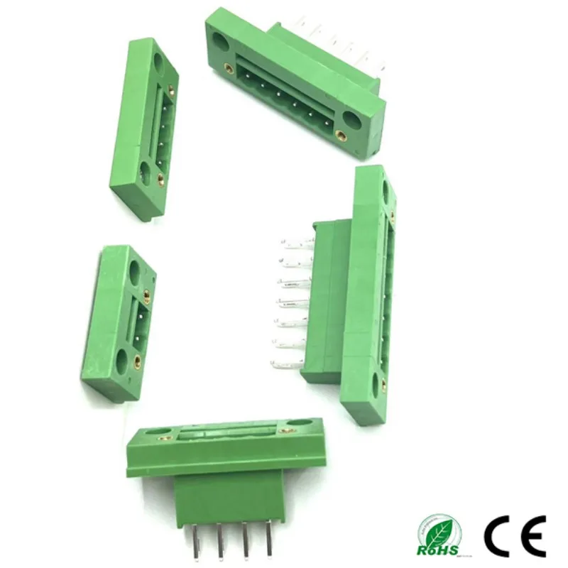 10Pcs 2EDGWB-5.08mm 2-24pin through-wall terminal plug-in terminal single pin seat with ear flange fixing panel