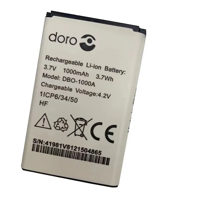 

10pcs 1000mAh DBO-1000A Battery For DORO 1372 / 2404 / 1370 Mobile Phone battery sku