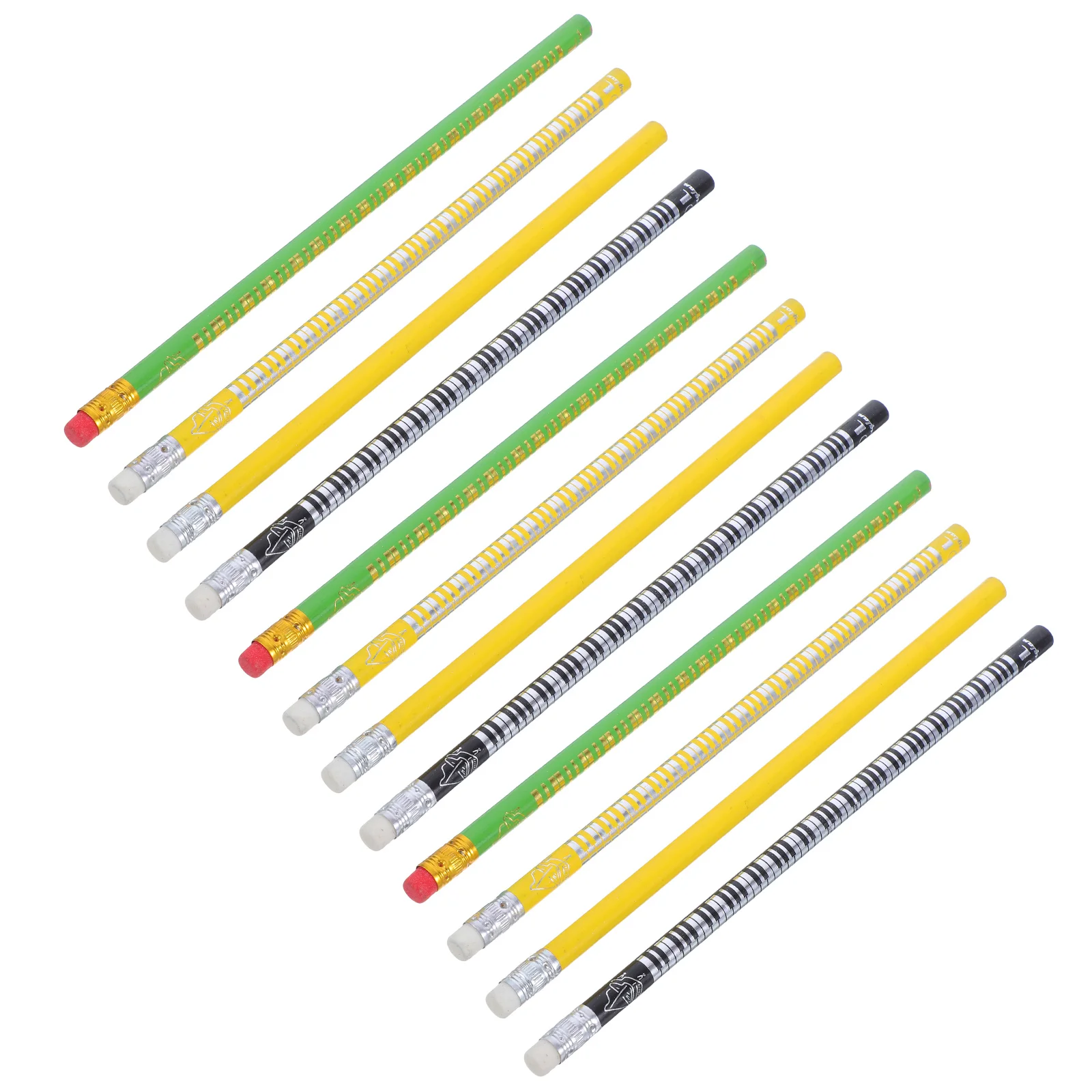 

12pcs Piano Key Design Wooden Pencils Erasers Included Supplies Kids Students Cool Gifts Music Lovers Toddler Learning