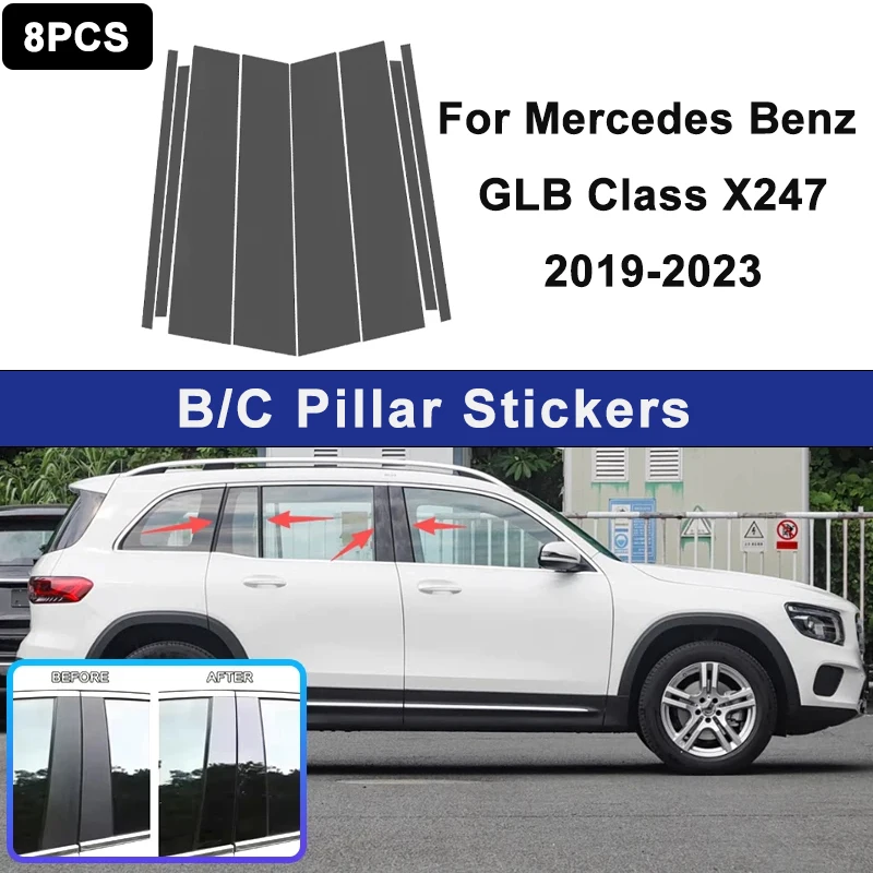 

Suitable For Mercedes Benz GLB Class X247 19-23 car window decorative strips, used for center pillar decoration, automotive part