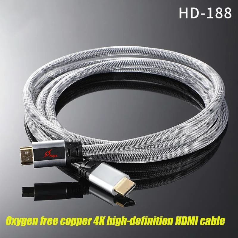 

HD HDMI Cable 2.0 Version HD-188 TV Connection Cable 4K3D Computer Projector Data Cable Connector 0.5m/1/1.5/2/3/5/8/10/12/15m