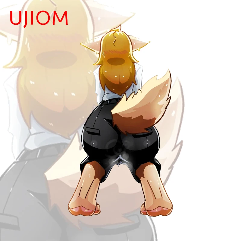UJIOM Furry Ass Cute Cartoon Wall Stickers Interesting Vestibule Wardrobe Door Decal Personal Vinyl Smart Home Accessories