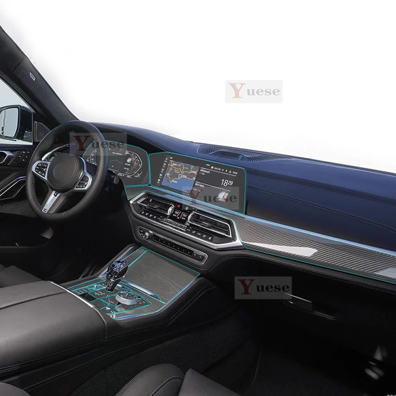 

Для BMW G06 X6 M50i M 2020 2021, аксессуары для интерьера, тонкая пленка, прозрачная защитная пленка из ТПУ, наклейка против царапин