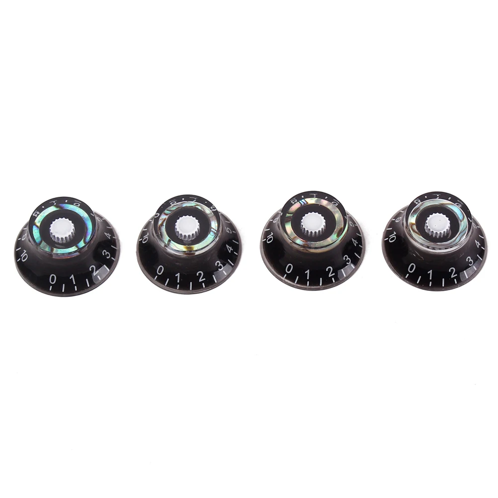 

4 PCS/Set Replacement UFO Abalone Electric Guitar Volume Tone Control Knobs Cap Parts