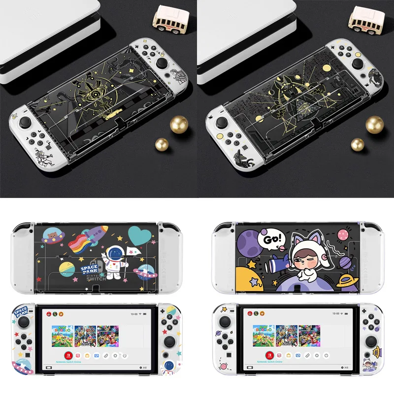 

Прозрачный защитный чехол для ПК для контроллера Nintendo Switch Oled Joy-Con, Мягкий защитный чехол из ТПУ