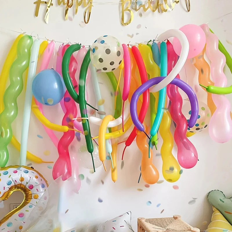 20/50Pcs Mehrfarbige Spirale Lange Ballon Schraube Twisted Latex Ballon Für Kinder Geburtstag Hochzeit Party Decor Globos Spielzeug baby Dusche – Detail 6