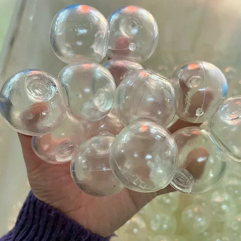 

6cm Handmade DIY Ball Hollow Ball Transparent TPR Casting Mold Tool Slow Rebound Toy Bouncy Bright Stress Relief Squeeze Toy