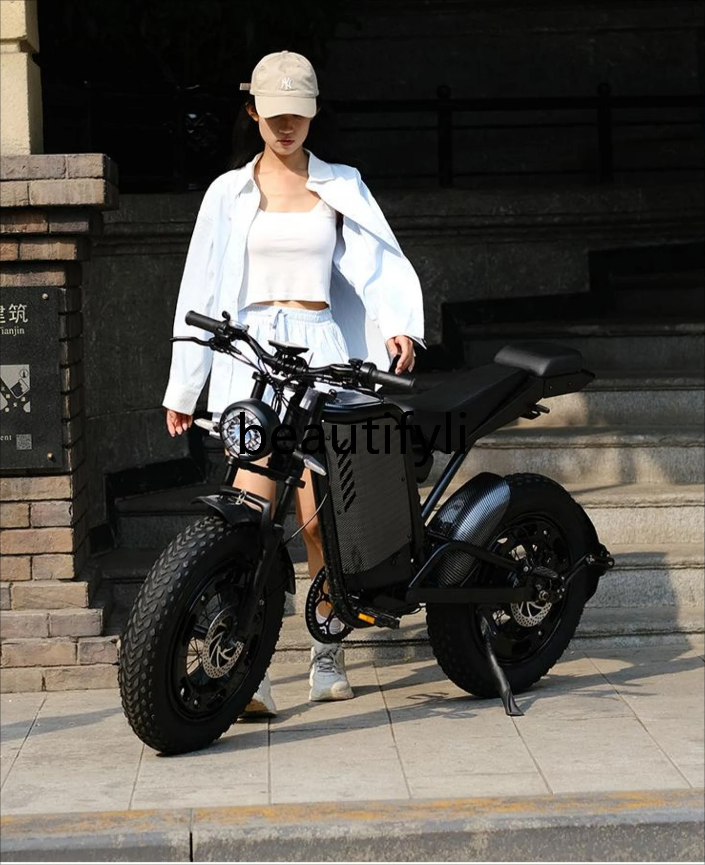 大人用バッテリー付きレトロ電動オフロード自転車,可変速電動自転車,小型バイク