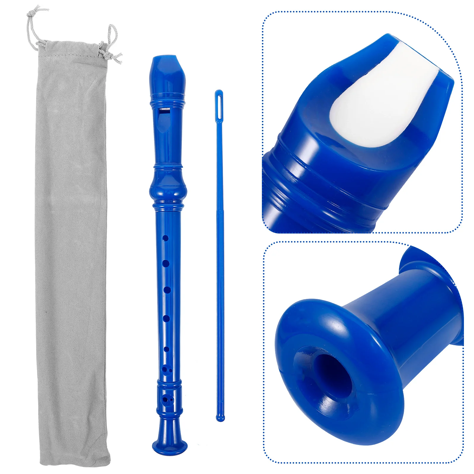 

1 Set Beginner Clarinet 8-Hole Lightweight Recorder Easy Cleaning Detachable Simple Wind Instrument For Kids Students Music