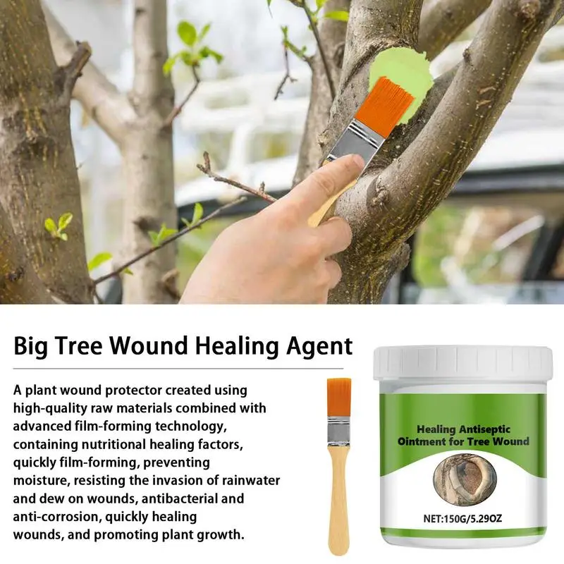 Tree Wound Sealer 150g Healing Paste Wound Healing Sealant Tree Sealer With Brush Tree Repair Agent Wound Pruner Seal