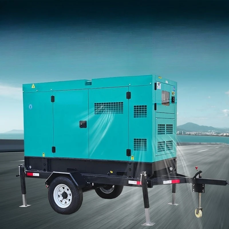 Diesel generator set 5/6/7/8/10/20/30/40KW KVA three-phase 380v mobile trailer