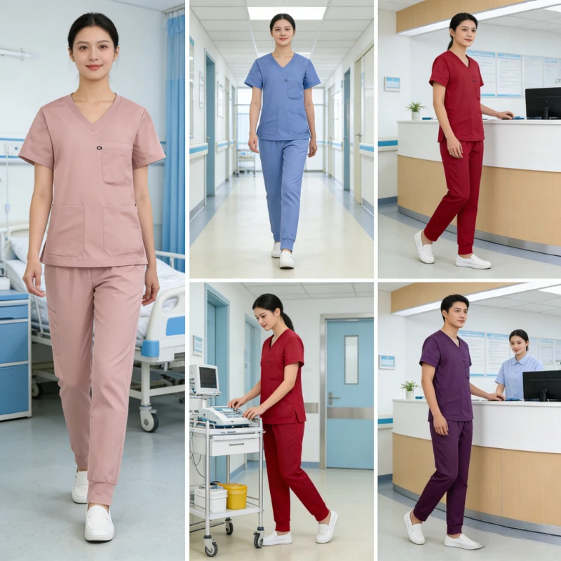 

Multi Color Large Size Workwear Set Soft Lightweight Scrubs Unisex Style Suitable for Pet Hospitals Cat Cafes Veterinary Clinics