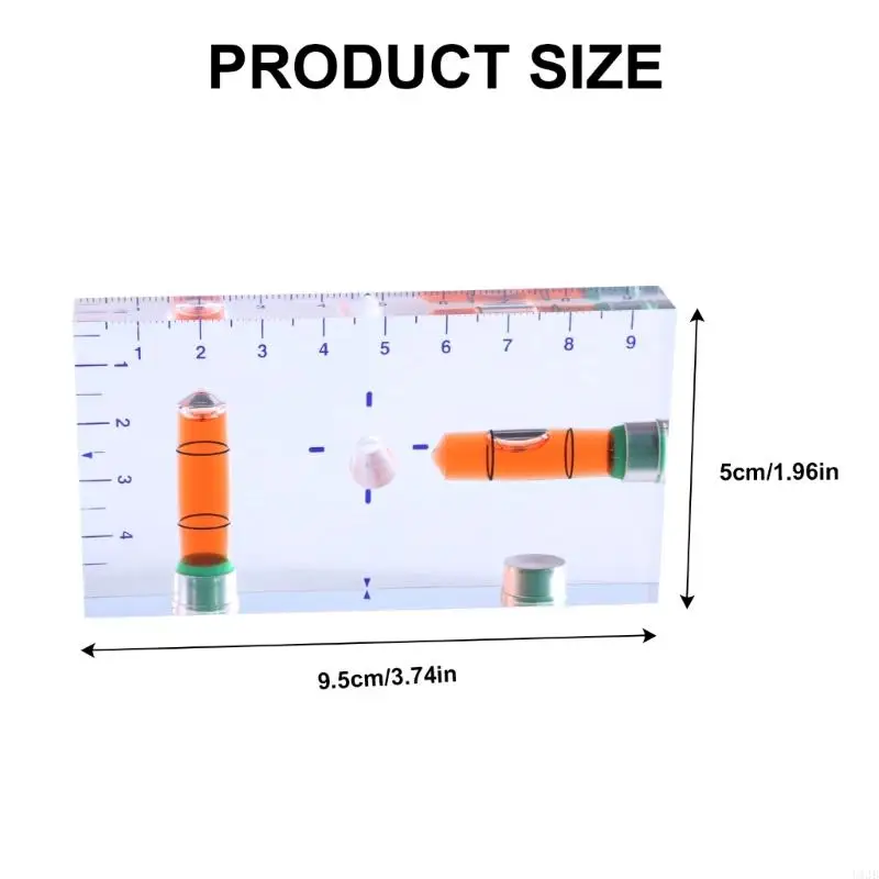 U1JB Strumento livellamento trasparente precisione con liquido arancione Misurazione orizzontale verticale