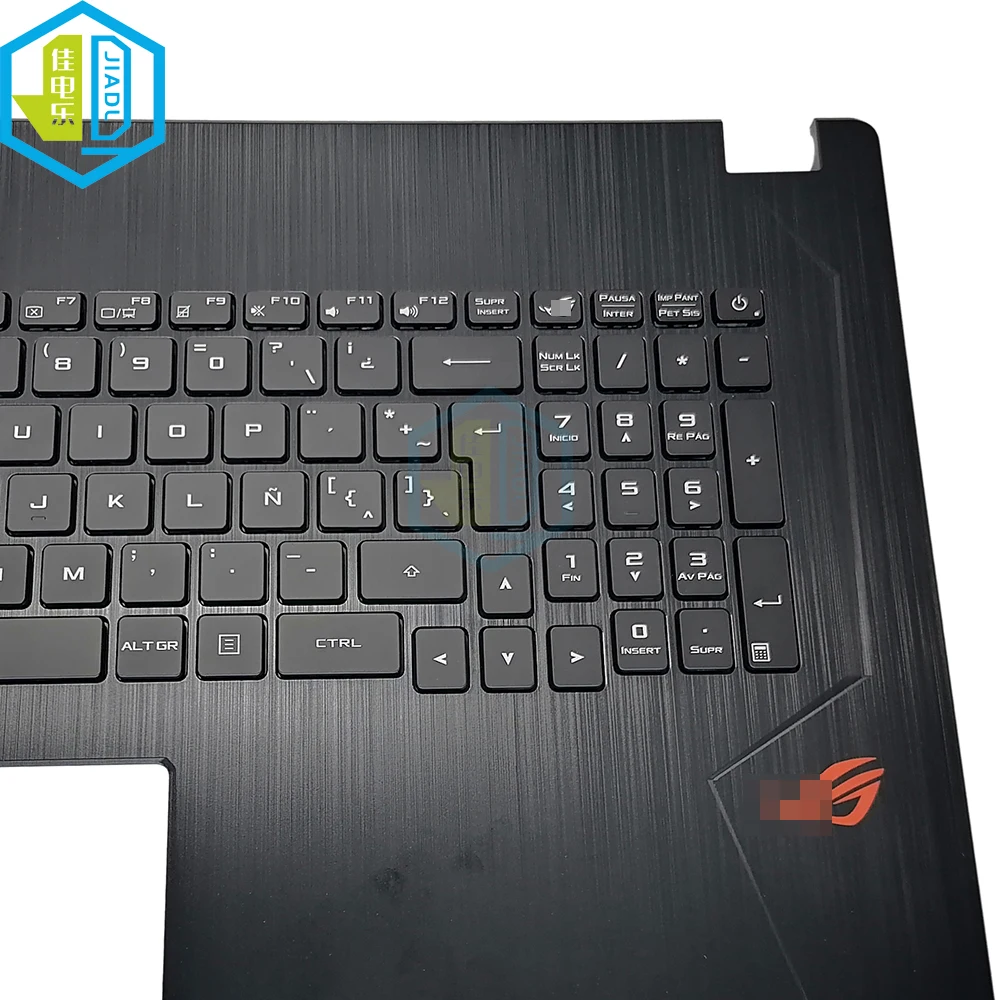 Imagem -03 - Teclado Espanhol Latino Reiluminado Rgb Capa Palmrest para Asus Rog Gl753 Gl753vd Gl753ve Teclados Retroiluminados a Cores 90nb0dm1-r32la0