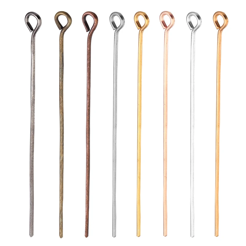 100pcs/Lot Metal Flat Head Eye Head Pins 9 Shape Headpins For Jewelry Findings Making DIY Handcrafts Accessories Supplies