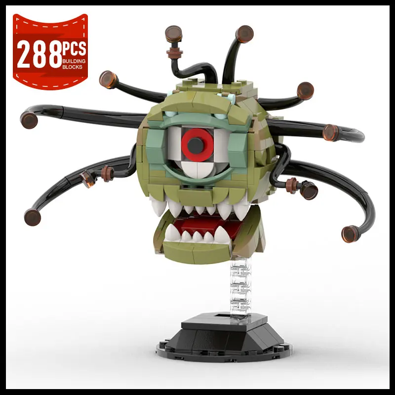 MOC Game Dragons Action Figure Beholder Building Blocks Monster Eye of Terror Horror Brick Toys Halloween Xmas Gift