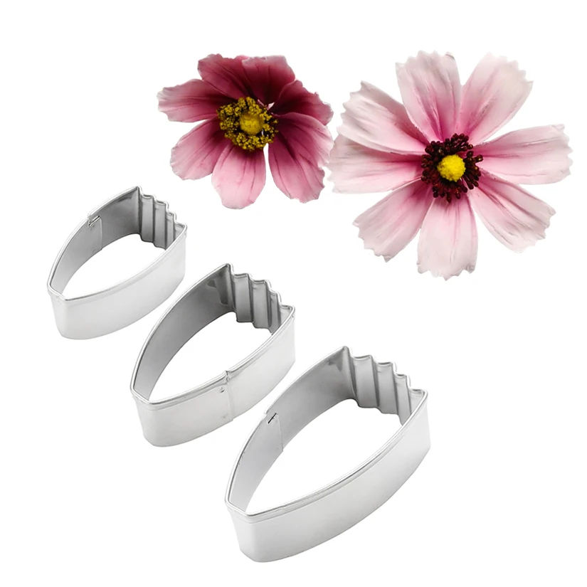 Dahlie Rose Pfingstrose Blütenblatt Blattmuster Ausstechformen Set Edelstahl Süßigkeiten Keks Ausstecher Fondant Tortendekorationswerkzeuge – Detail 18
